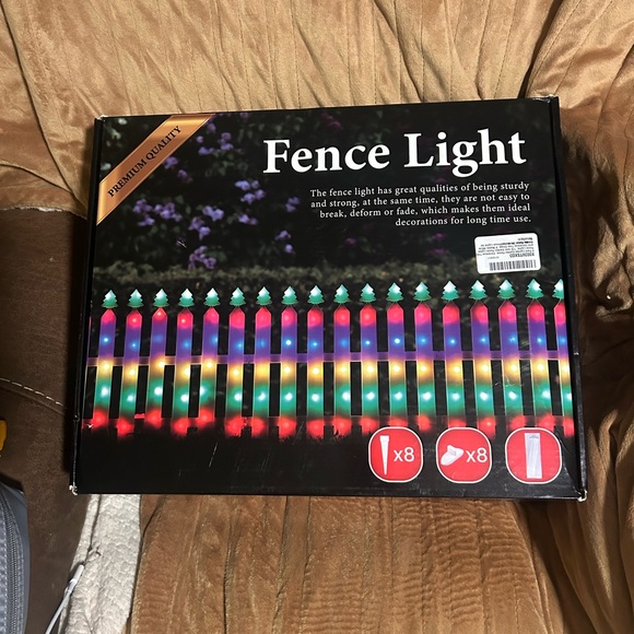 Solar☀️Lighted💡Garden Fence Christmas Tree🎄Fence Lights 10FT 336LED 8 Modes - Picture 2 of 9